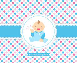 free vector baby boy cartoon card
