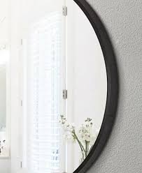 Black Round Aluminium Wall Mirror