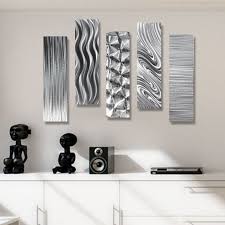 5 piece modern metal wall decor set