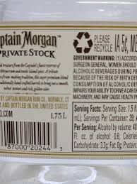 empty bottle captain morgan private