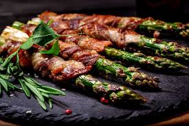 with bacon wrapped asparagus