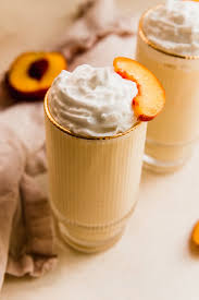 dairy free creamy peach milkshake chik