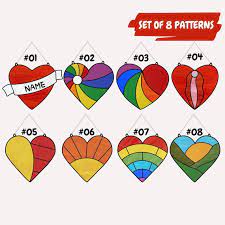 Stained Glass Heart Patterns Pack To