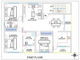 3 Bhk First Floor Plan With Furniture