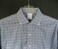 Details About Brooks Brothers Blue Herringbone Graph No Iron L S Shirt 92 16 35