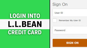 how to login l l bean credit card