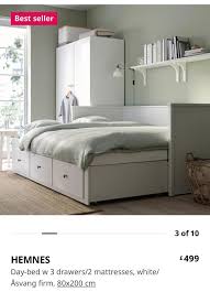 Hemnes Ikea Day Bed With 2 Mattress