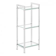 3 tier tempered glass shelf unit glass