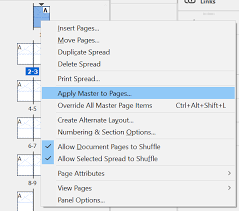 master pages in adobe indesign cc
