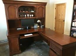Whether you're looking for a place to get some work done or really just need another surface for your colossal penny collection, this desk from the carson forge collection is perfect for you. L Shaped Cherry Computer Desk Perfect For Home Office Ebay