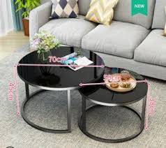 Tempered Glass Round Coffee Table For