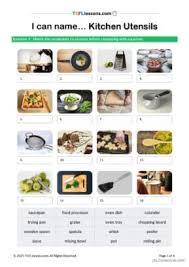 30 kitchen utensils english esl