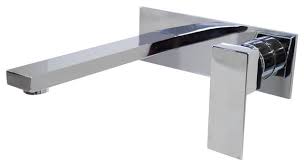 chrome single handle linear wall mount