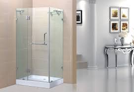 hinged bathroom glass shower cabin with