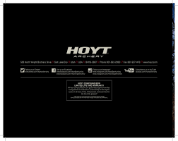 Hoyt 2019 Hunting Compounds Owners Manual By Davy Goedertier