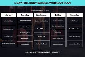 free barbell workout routine at home w
