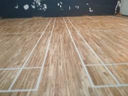 brown sports teak wood flooring
