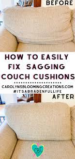 diy sagging couch cushion hack