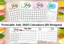 June 2021 calendar printable template we are providing below in this site which helps you to manage every activity properly. Printable Cute Blank July 2021 Calendar With Holidays