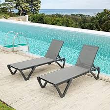 Domi Pool Lounge Chairs Aluminum Patio