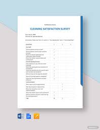 free cleaning services survey template