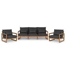 Laholm Sea Black Sofa Set In 2023