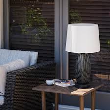 Black Outdoor Indoor Tapered Table Lamp