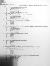 Solved Tion 2 Multiple Choice Questions Read The Followin