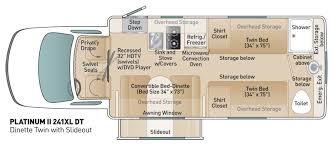 These new plans include the 4102, which is the 4002 lengthened to 41 feet in order to make the rear master bath larger and offer a larger shower. Luxury Small Motorhomes Fuel Efficient Downsized Class C Class B Plus Rvs Coach House Platinum Ii 241xl Small Motorhomes Rv Floor Plans Fuel Efficient