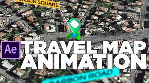 Animated Travel Map Route Generator For After Effects Review Demo
