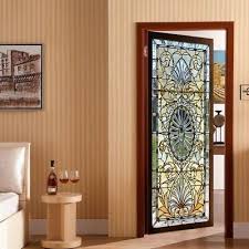 static cling frosted stained glass door