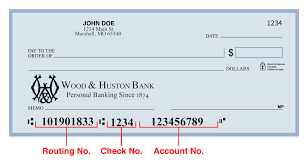 If you need the routing number to receive a wire transfer payment to your bank account, please refer to the wire transfer routing number listed below. Wood Huston Bank Other Services Wood Huston Bank Routing Number 101901833