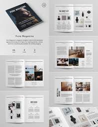 Pure Magazine Indesign Template Print Layout Magazine