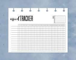 Mood Tracker Happy Planner Mini Mood Chart Printable One