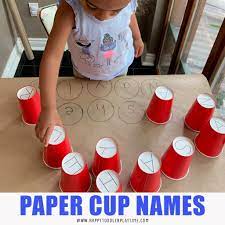 paper cup names happy toddler playtime