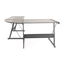 Furnish your office with a desk that speaks to your personal style to provide a professional style without sacrificing functionality. 57 Off Office Max L Shape Glass Desk Tables