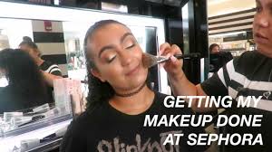 getting my makeup done at sephora you