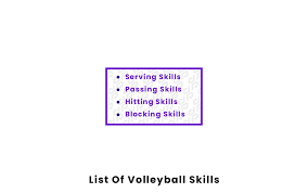 list of volleyball skills
