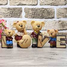qoo10 love teddy bear resin crafts