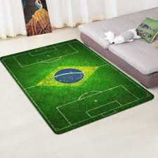 50 80cm green football soccer pitch rug