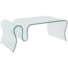 Clear Bent Glass Coffee Table 1 2