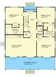 Coastal House Plan With Kitchen