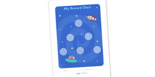 Space Large Sticker Reward Chart Space Large Sticker