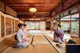 tea ceremony wearing a kimono in kyoto