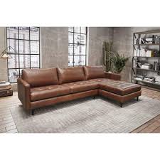 Essence Leather Sofa With Chaise