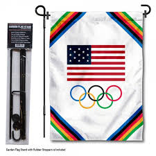 olympic team usa garden flag and pole