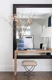Light Brown Console Table On Black