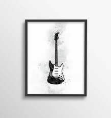 Guitar Print Guitar Wall Art Electric