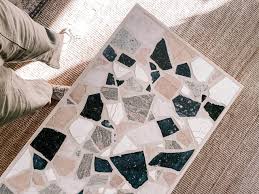 smashed marble terrazzo table