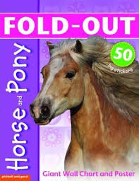 Fold Out Poster Sticker Book Horse Pony Chez Picthall
